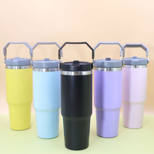 30oz large capacity handle cup 304 stainless steel vacuum insulation cup home portable cup