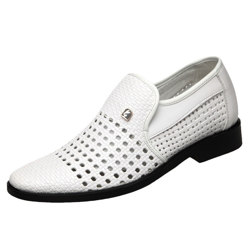 Men's sandals 2024 new summer casual  hole shoes hollow men's leather sandals wholesale one piece drop shipping