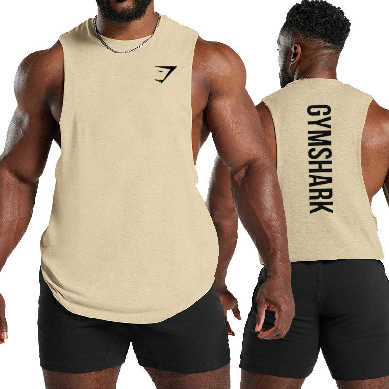 Muscle new men's summer sports leisure running gym exercise sleeveless vest foreign trade cross-border wholesale