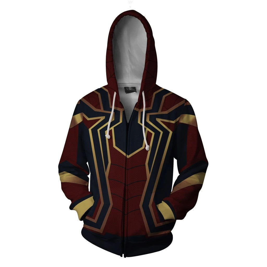 3D digital printing Spider-Man New Era Little Black Spider cosplay anime zipper cardigan hooded sweatshirt