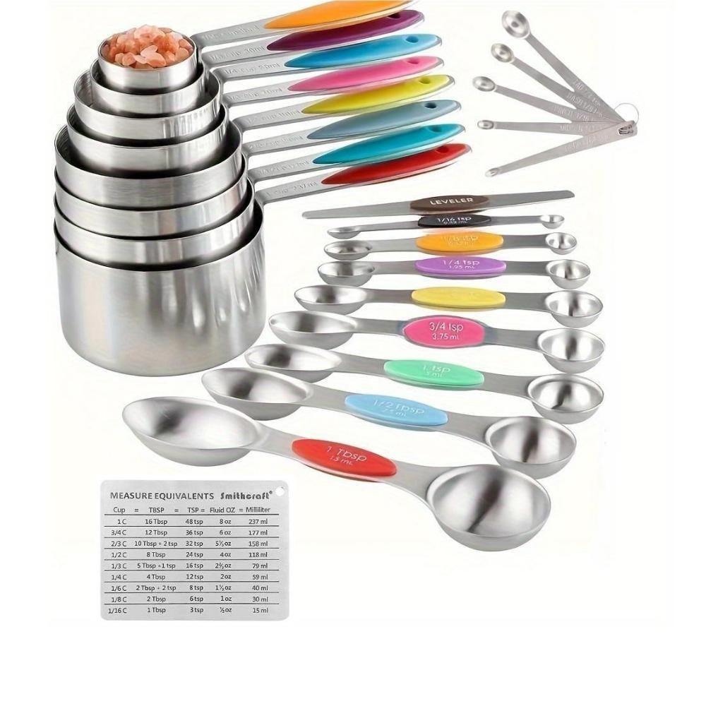 fcm stainless steel measuring cup measuring spoon 23 piece set with graduated measuring cup household measuring spoon food grade baking tools