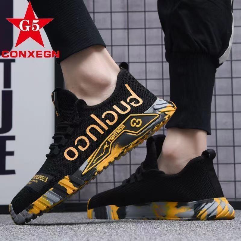 Men's Shoes Spring 2022 New Sports Shoes Men's Trend Casual All-match Breathable Junior High School Students Running Men's Shoes
