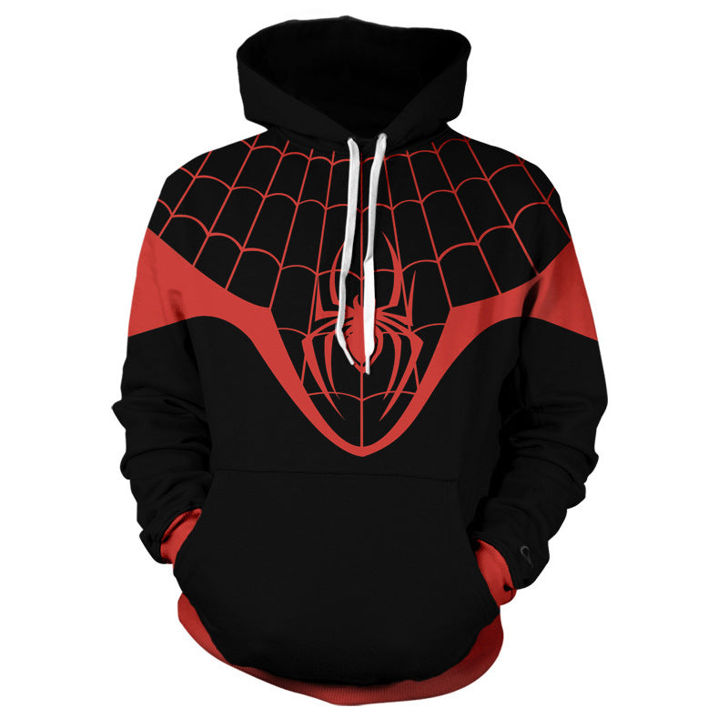 3D digital printing Spider-Man New Era Little Black Spider cosplay anime zipper cardigan hooded sweatshirt