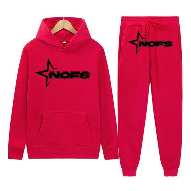 2024 Y2K new NOES hoodie set sweatshirt two-piece gothic punk rock clothing streetwear