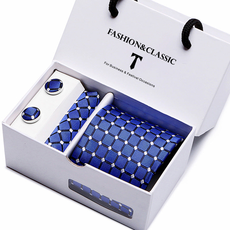 Men's tie gift box 5-piece suit group tie business formal wedding tie manufacturer wholesale