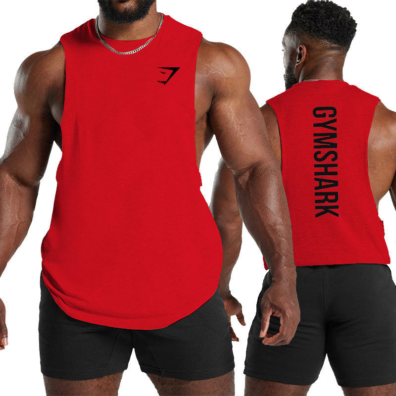 Muscle new men's summer sports leisure running gym exercise sleeveless vest foreign trade cross-border wholesale