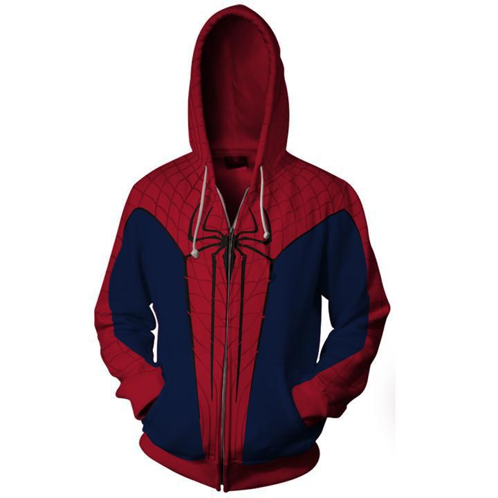 3D digital printing Spider-Man New Era Little Black Spider cosplay anime zipper cardigan hooded sweatshirt