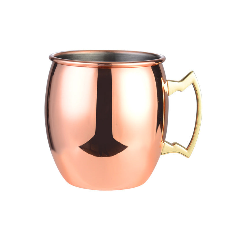 550ml Moscow Mule Copper Mug Handcrafted 304 Stainless Steel Cup Beer Cocktail Glass Coffee Cup Premium Gift For Drink Lovers