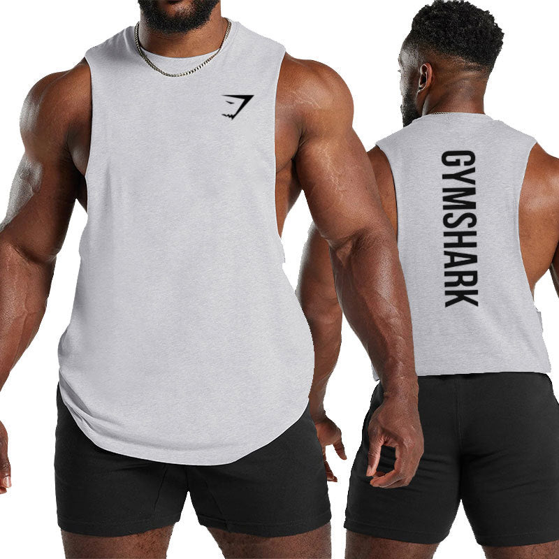 Muscle new men's summer sports leisure running gym exercise sleeveless vest foreign trade cross-border wholesale