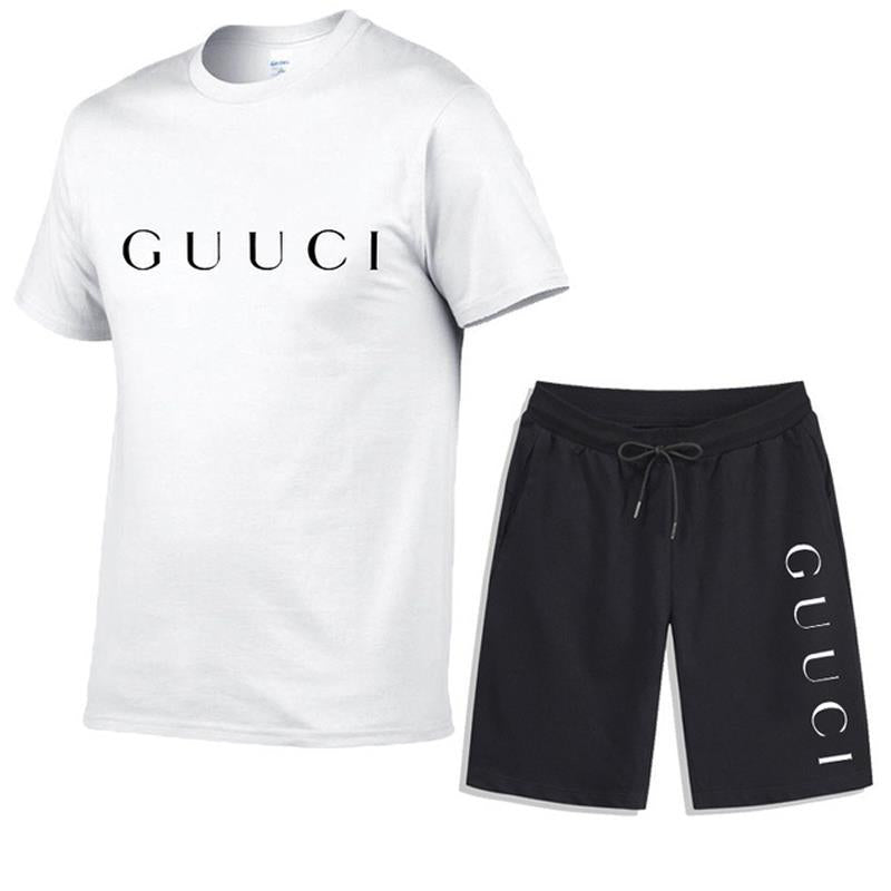 2023 foreign trade new hot-selling summer men's trousers casual fashion shorts nine-point sports casual T-shirt suit