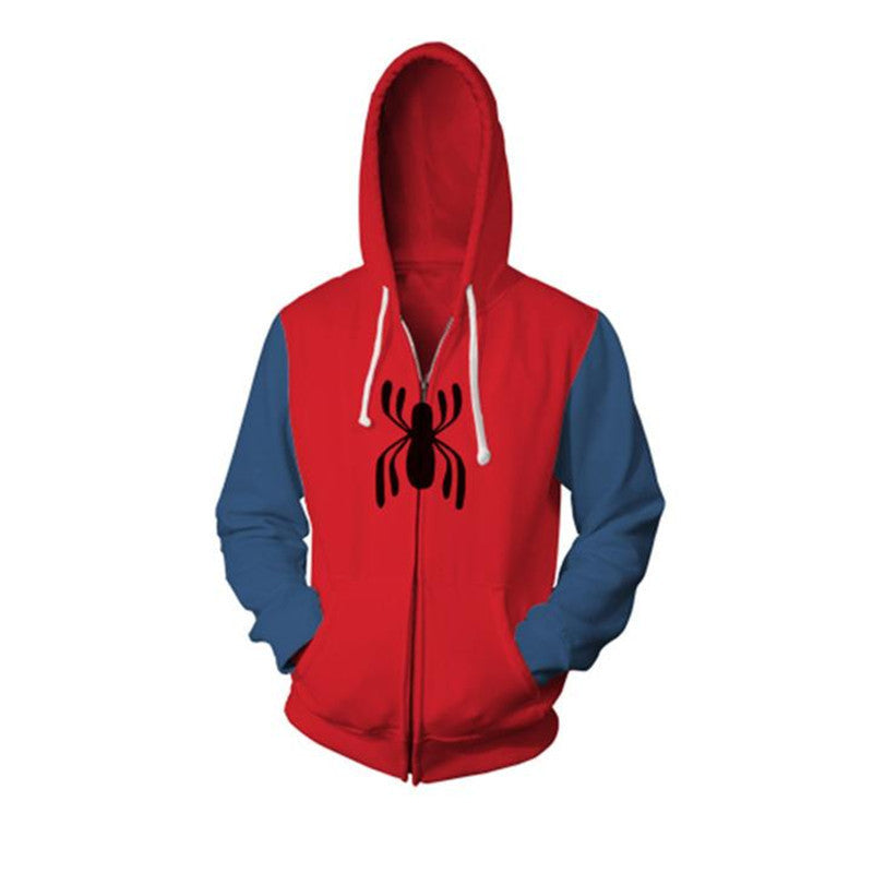 3D digital printing Spider-Man New Era Little Black Spider cosplay anime zipper cardigan hooded sweatshirt