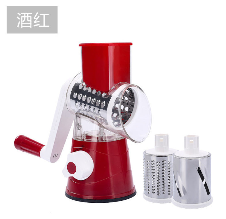 Household kitchen shredder grater vegetable cutting machine hand-cranked vegetable cutter multi-function hand rock barrel potato machine