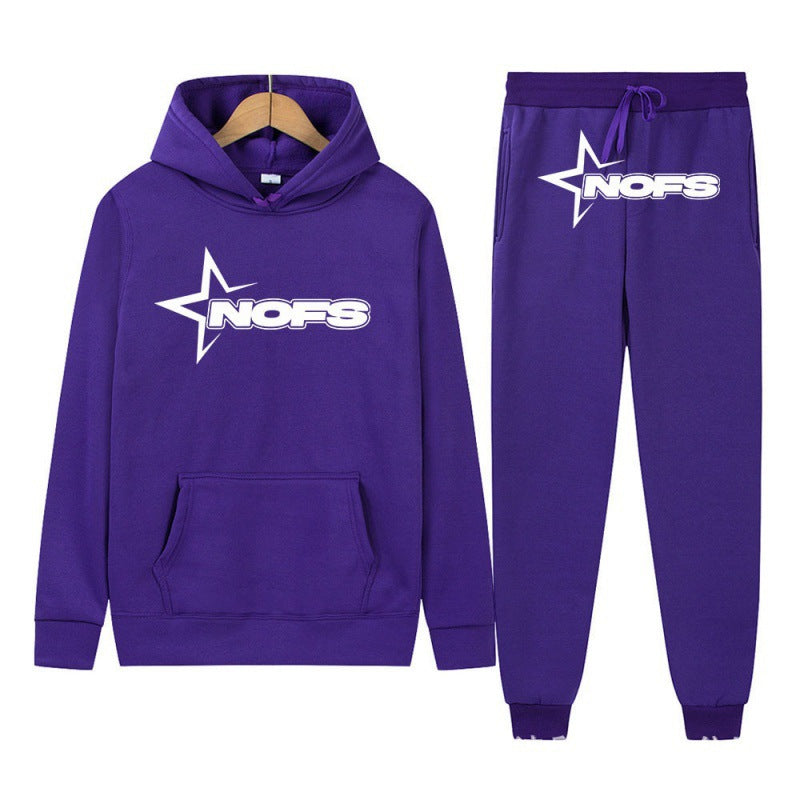 2024 Y2K new NOES hoodie set sweatshirt two-piece gothic punk rock clothing streetwear