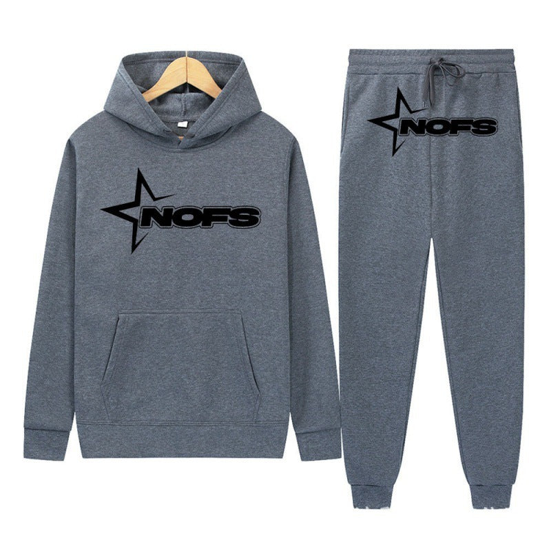 2024 Y2K new NOES hoodie set sweatshirt two-piece gothic punk rock clothing streetwear