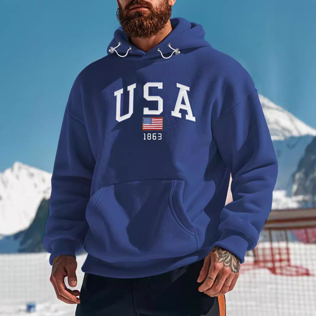 Fashion Hooded Shaker Hooded Thickened Embroidered Sweatshirt