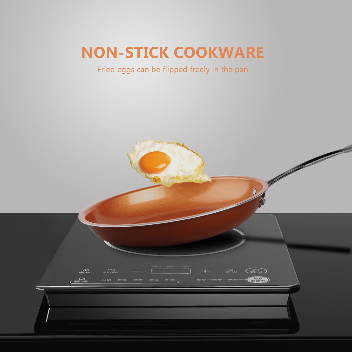 Copper pan copper non-stick pan multi-size round pan aluminum alloy pressed l pan with double bottom