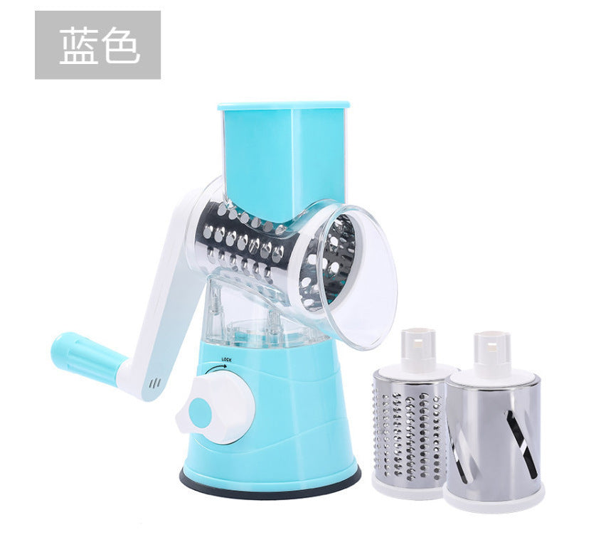 Household kitchen shredder grater vegetable cutting machine hand-cranked vegetable cutter multi-function hand rock barrel potato machine