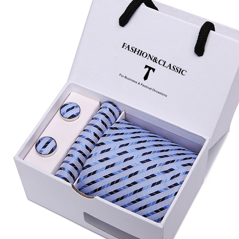 Men's tie gift box 5-piece suit group tie business formal wedding tie manufacturer wholesale