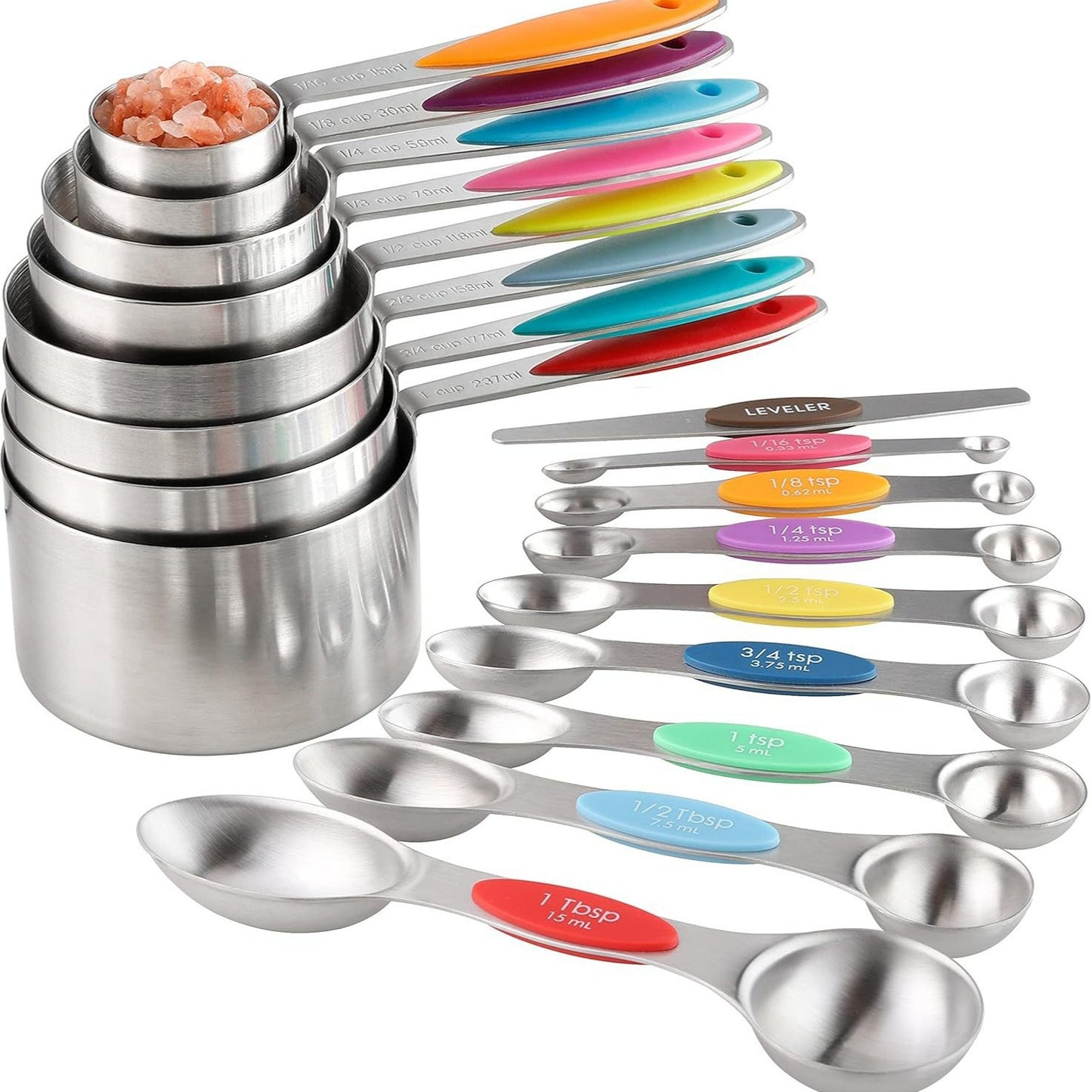fcm stainless steel measuring cup measuring spoon 23 piece set with graduated measuring cup household measuring spoon food grade baking tools