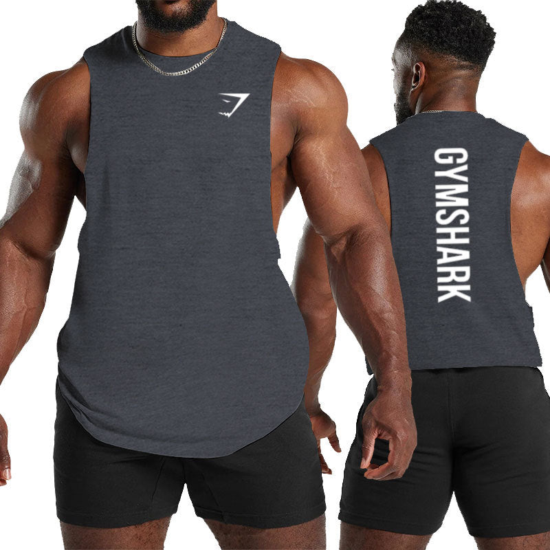 Muscle new men's summer sports leisure running gym exercise sleeveless vest foreign trade cross-border wholesale