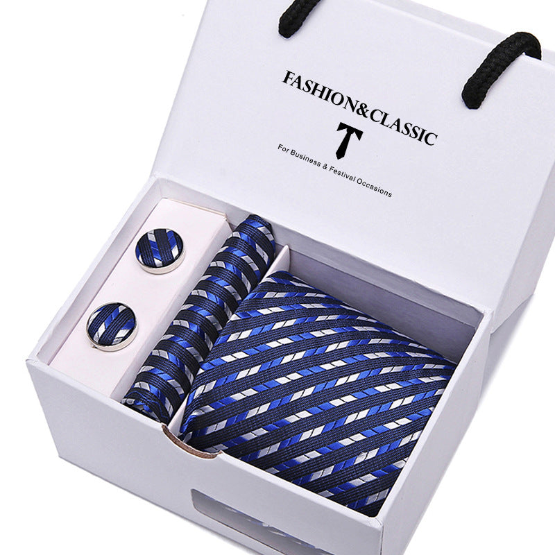 Men's tie gift box 5-piece suit group tie business formal wedding tie manufacturer wholesale