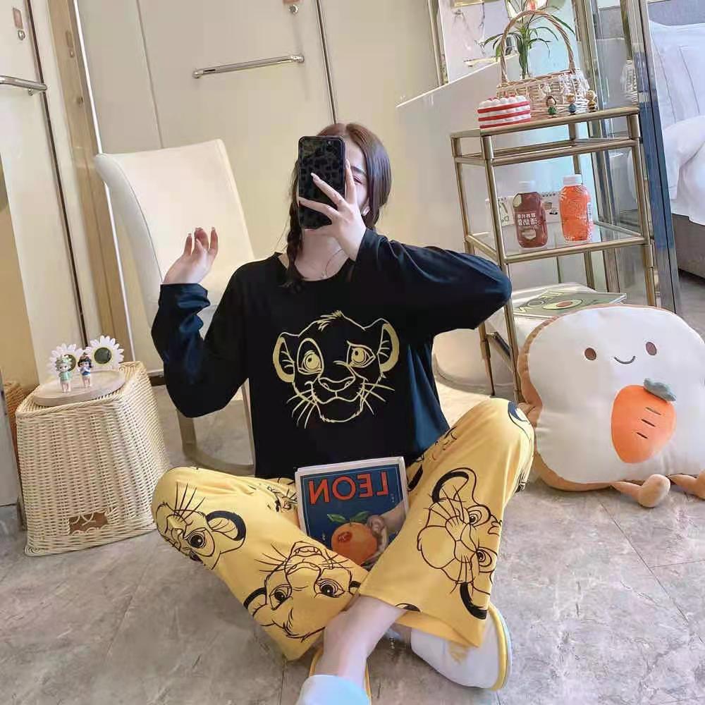New spring, autumn and winter girls pajamas cartoon cute casual trousers long-sleeved home clothes suits one piece factory wholesale