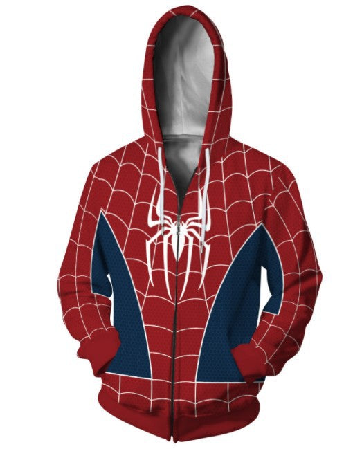 3D digital printing Spider-Man New Era Little Black Spider cosplay anime zipper cardigan hooded sweatshirt