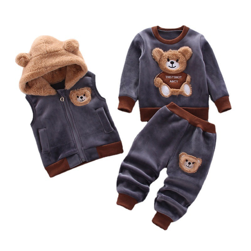 Children's clothing 2023 spring new children's clothing baby three-piece suit girls spring clothes spring boys suits