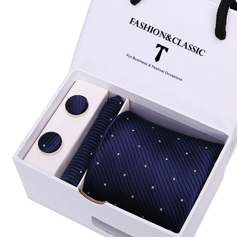 Men's tie gift box 5-piece suit group tie business formal wedding tie manufacturer wholesale
