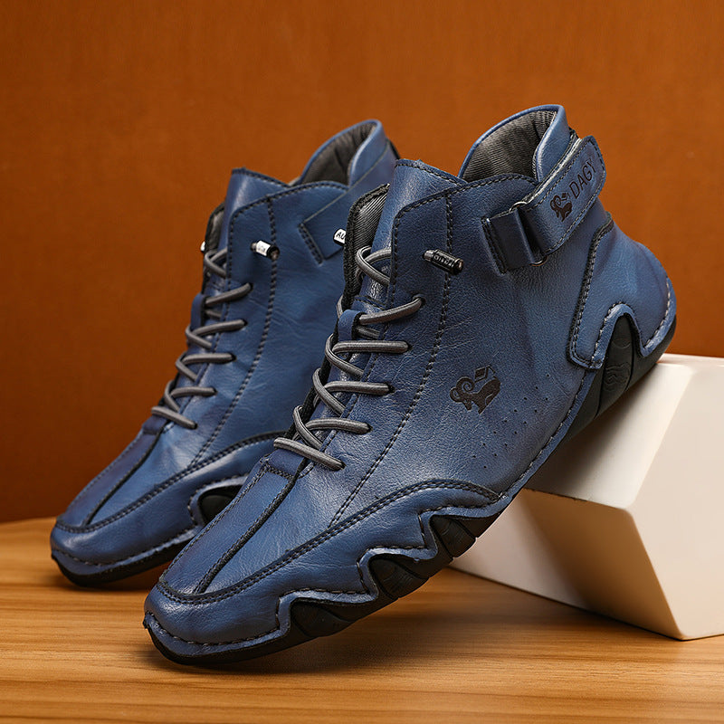 Didi Ram popular style men's shoes high-top cotton shoes men's casual shoes winter plus velvet thickened shoes Martin boots men's models