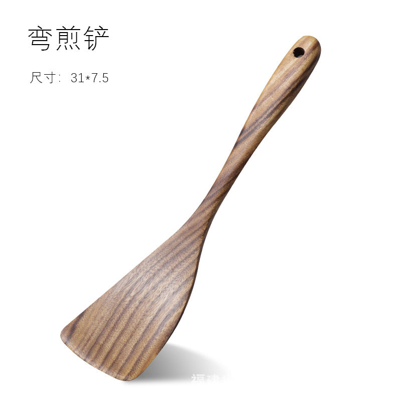 Cross-border acacia wood Amazon wooden shovel cooking shovel filter shovel wooden soup spoon colander wooden rice spoon noodle spoon set