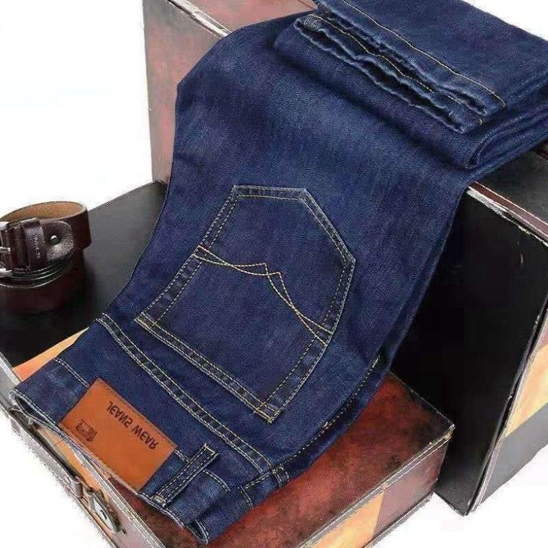 Explosive Men's Jeans Summer Jeans Men's Straight Leg Pants Large Size New Trendy Handsome Casual Pants Men's Wear