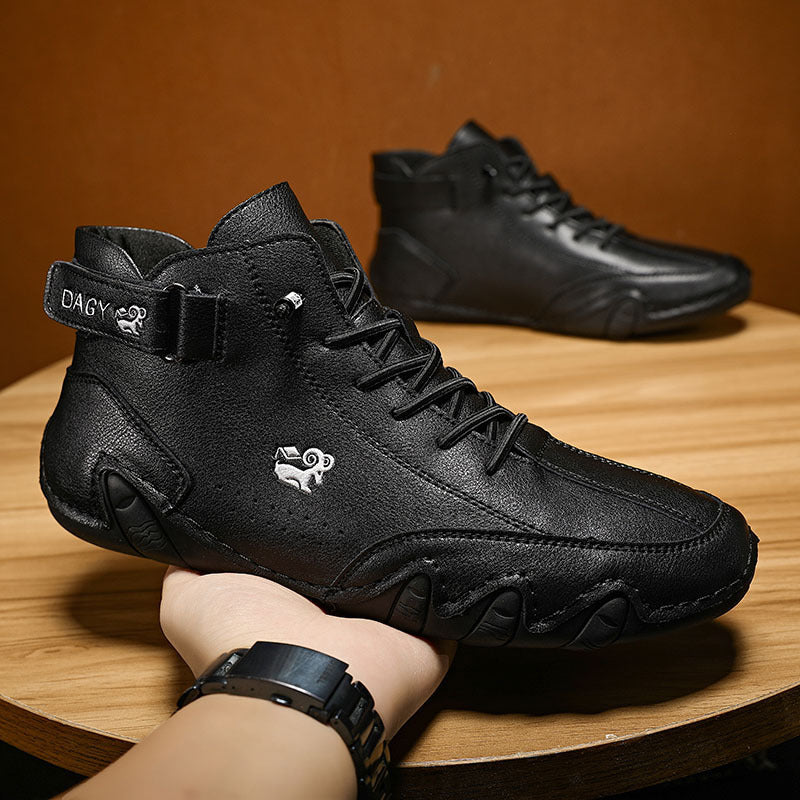 Didi Ram popular style men's shoes high-top cotton shoes men's casual shoes winter plus velvet thickened shoes Martin boots men's models