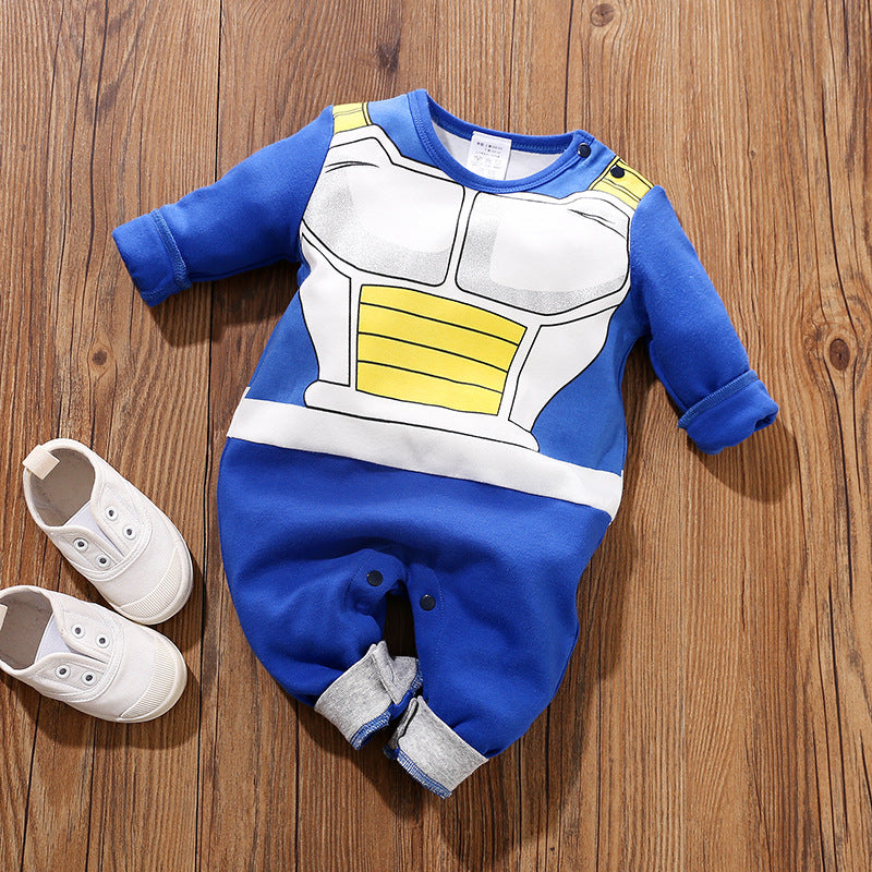 Baby Spring and Autumn Clothing Cotton Long Sleeve Harness Category A Outerwear Animation Themed Newborn Onesie Romper