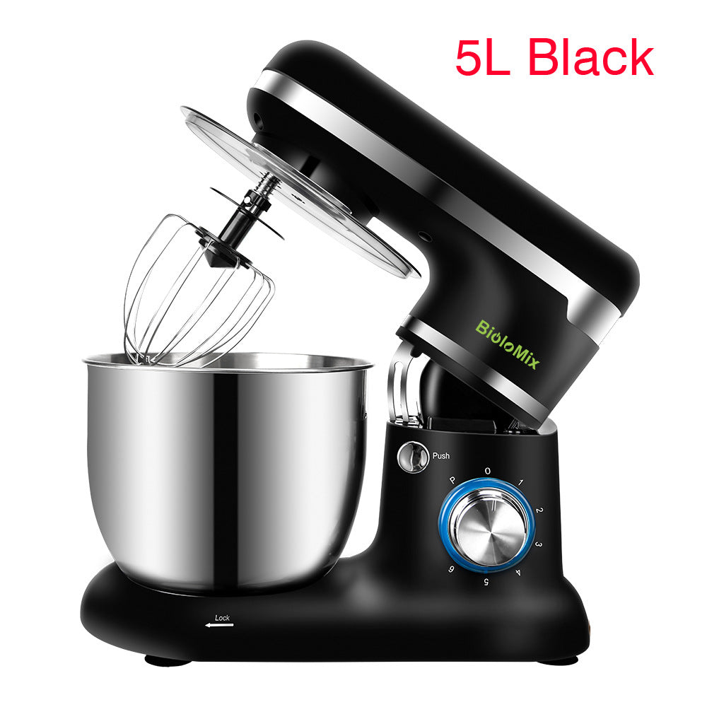 Foreign trade export cross-border household chef machine stainless steel bowl high-power noodle mixer 4L/5L egg beater noodle mixer