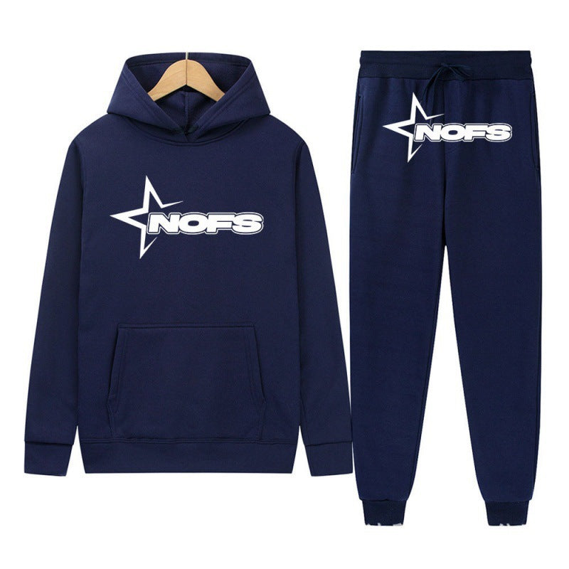 2024 Y2K new NOES hoodie set sweatshirt two-piece gothic punk rock clothing streetwear