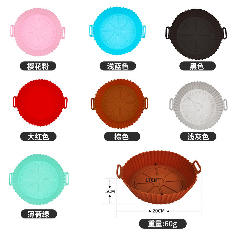 Cross-border hot selling air fryer mat thickened food grade household baking reusable silicone air fryer mat