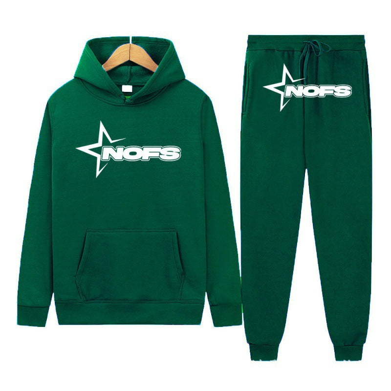 2024 Y2K new NOES hoodie set sweatshirt two-piece gothic punk rock clothing streetwear