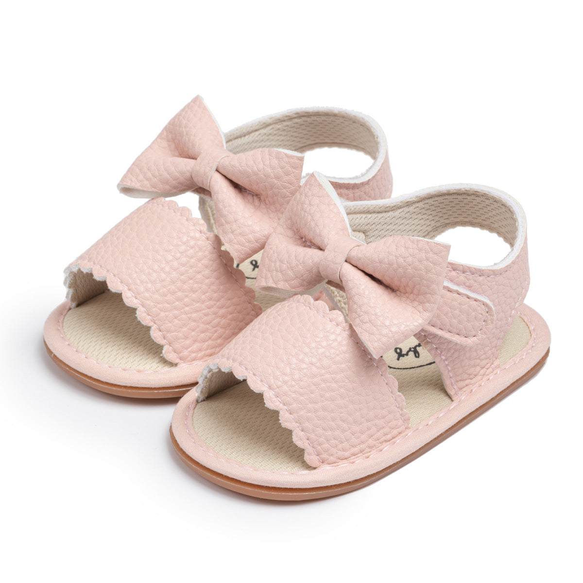 New summer sandals for girls with bowknot PU non-slip soft sole toddler shoes babyshoes