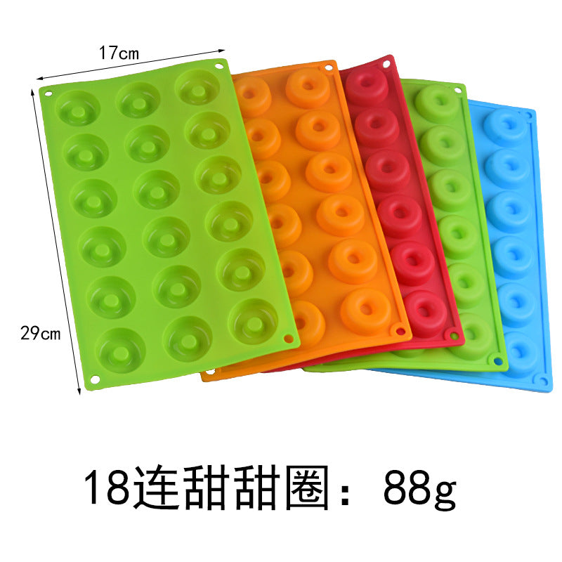 Large 6 with 8 with 18 Silicone Donut Mold Macaron Circle Cookie Cake Baking Silicone Mold