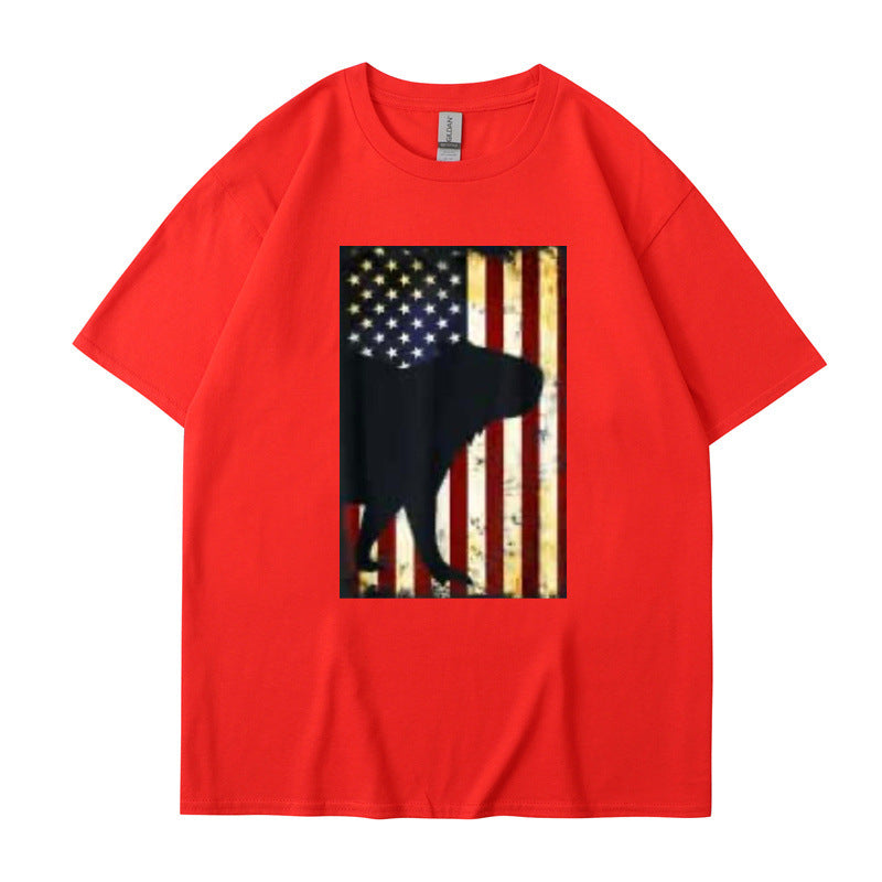 Cross-border foreign trade independent station spring and summer new fashion all-match loose male couple short-sleeved trendy T-shirt casual top