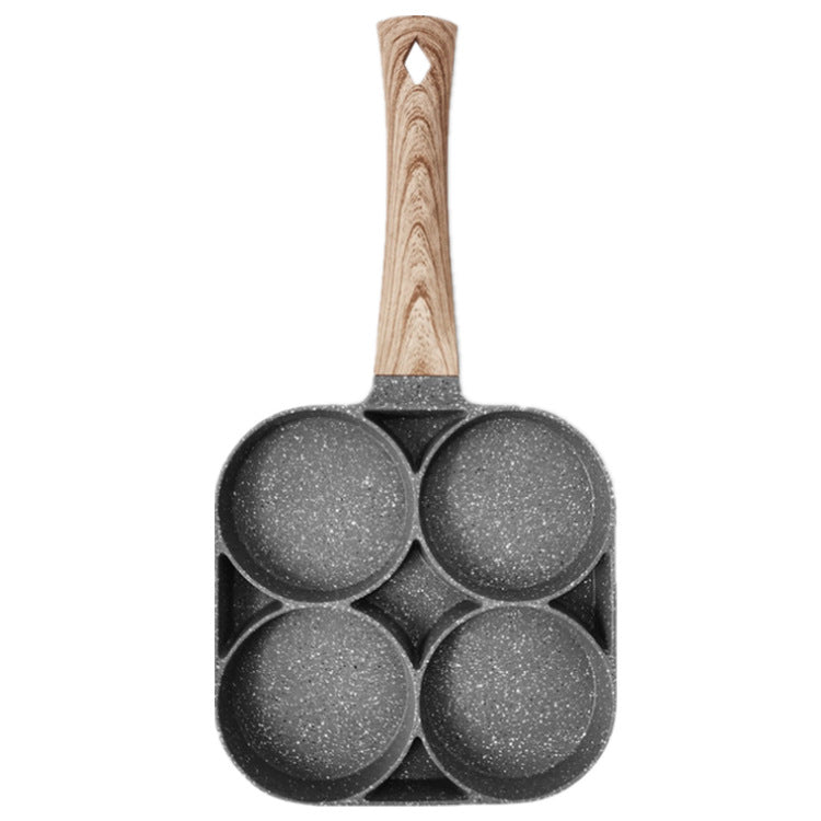 Maifan stone four-hole omelette pan flat-bottomed non-stick steak pan breakfast egg burger frying pan kitchen utensils small pan