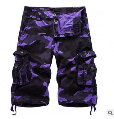 Foreign trade wholesale summer Amazon men's loose casual five-point overalls camouflage shorts multi-pocket pants A083