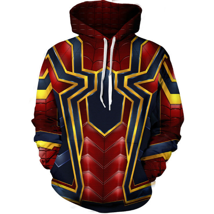 3D digital printing Spider-Man New Era Little Black Spider cosplay anime zipper cardigan hooded sweatshirt