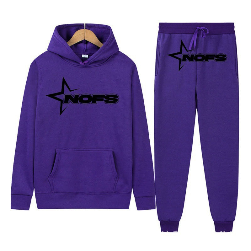 2024 Y2K new NOES hoodie set sweatshirt two-piece gothic punk rock clothing streetwear