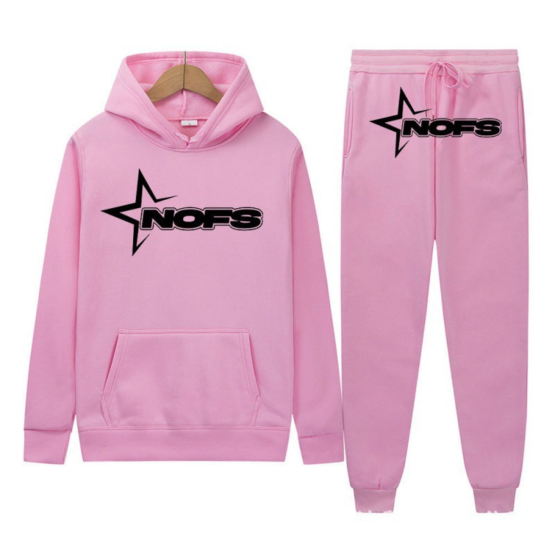 2024 Y2K new NOES hoodie set sweatshirt two-piece gothic punk rock clothing streetwear
