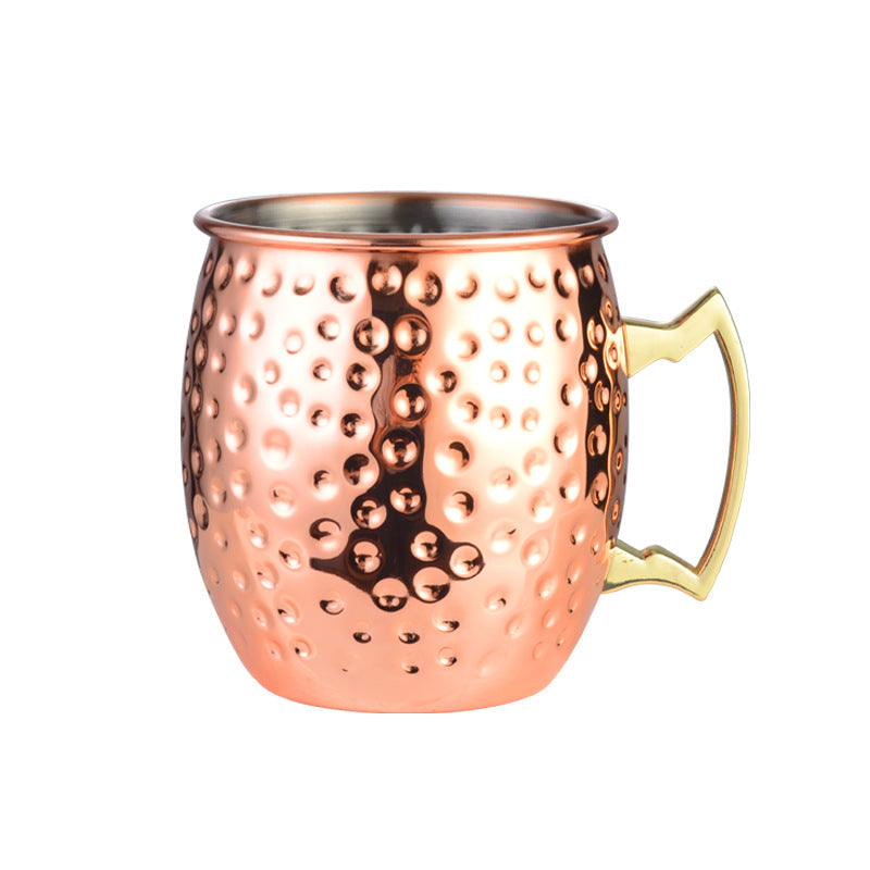 550ml Moscow Mule Copper Mug Handcrafted 304 Stainless Steel Cup Beer Cocktail Glass Coffee Cup Premium Gift For Drink Lovers