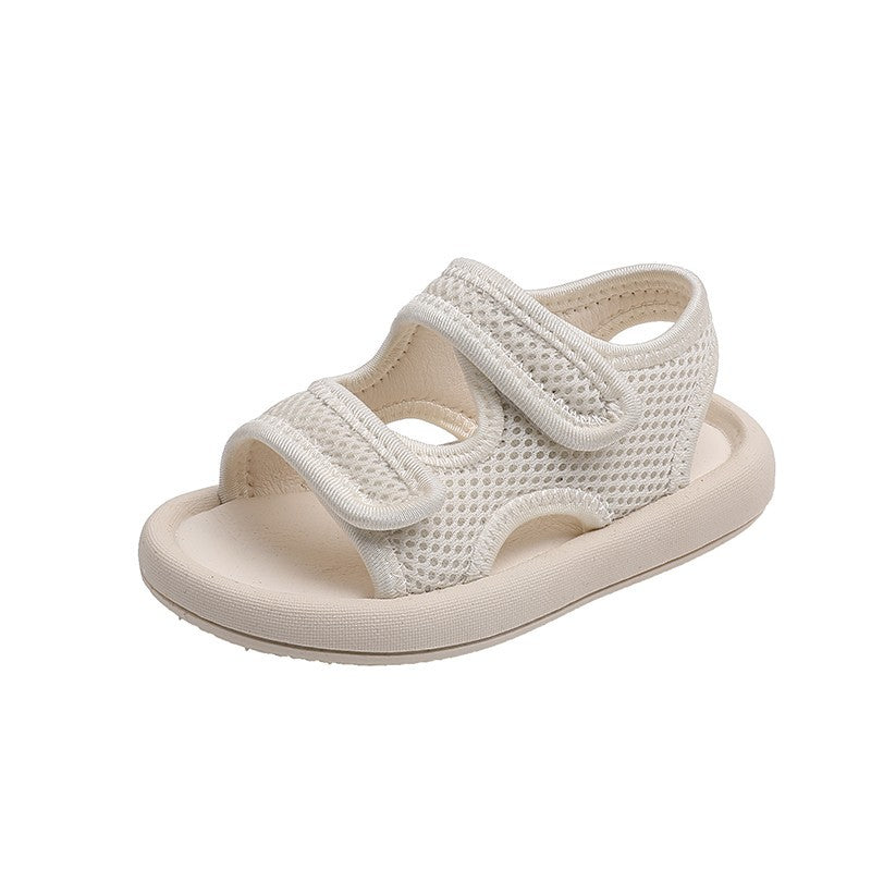 Korean children's sandals 2025 summer girls beach shoes baby soft bottom non-slip boys adjustable leisure sports trend