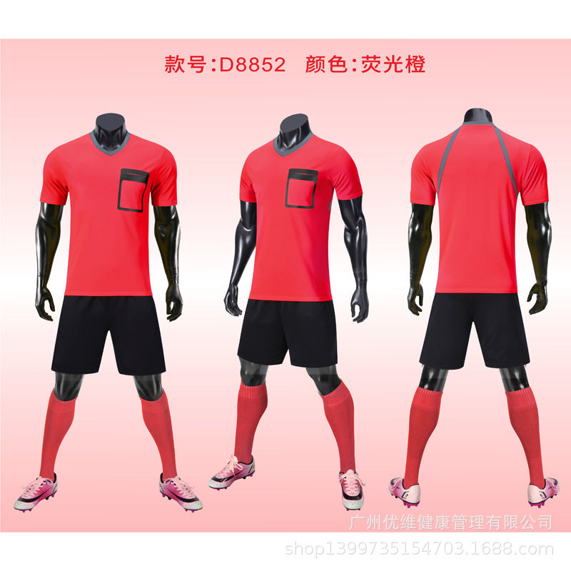 New football referee suits referees wear jerseys foreign trade football game training suits can print logo