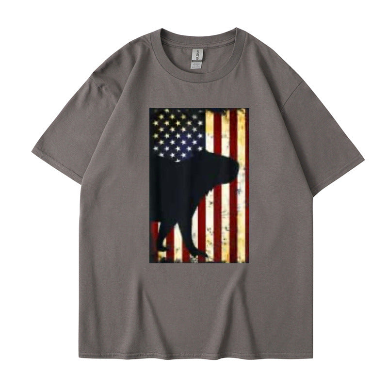 Cross-border foreign trade independent station spring and summer new fashion all-match loose male couple short-sleeved trendy T-shirt casual top